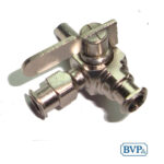 Torneira inox 3 vias seringa 52877