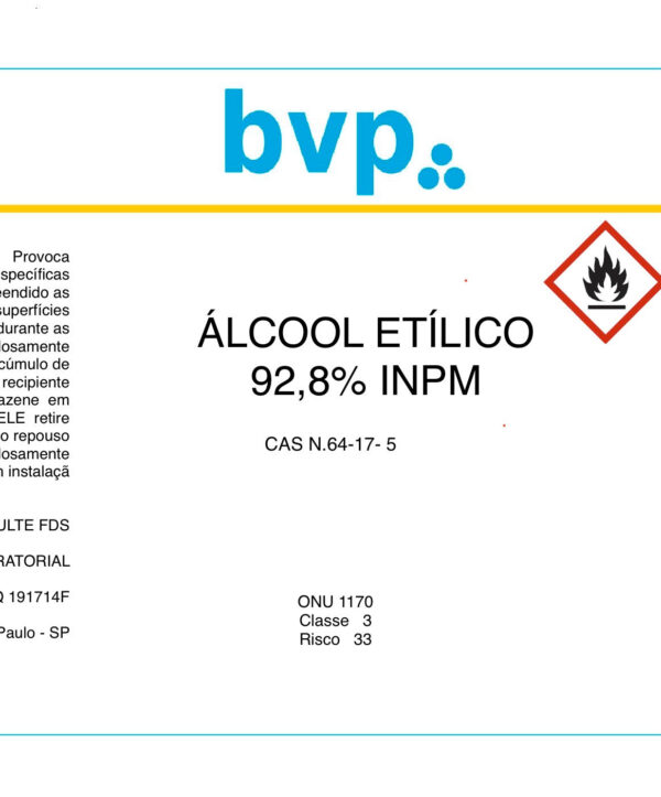 Álcool Etílico 92,8% INPM Etanol